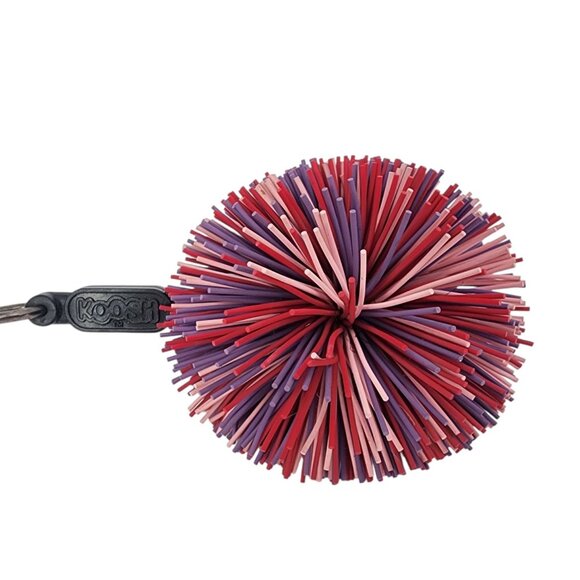 Vintage Koosh Ball Oddzon Keychain Red Purple Pink 1991 Retro Nineties - Picture 7 of 8